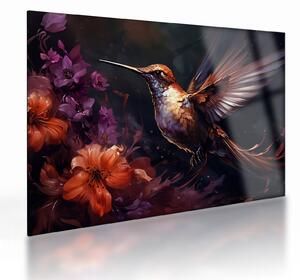Üveg kép - Kolibri (70x50 cm)