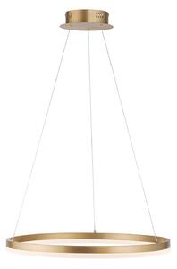 Paul Neuhaus LED-es függőlámpa Titus, Ø 60 cm, sárgaréz, fényerőszabályzóval, dimmelhető, Sárgaréz / arany, Nappali / Étkező, Alumínium, Modern