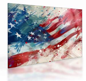 Üveg kép - Az USA zászlaja (70x50 cm)
