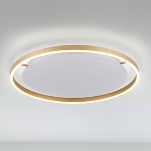 JUST LIGHT. GmbH LED mennyezeti lámpa Ritus, Ø 58.5cm, matt sárgaréz, dimmelhető, Bronz / antik sárgaréz, Nappali / Étkező, Alumínium, Modern