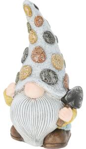 Kerti törpe lapáttal, polirezin, 23 x 17,5 x h.41 cm, 23 x 17,5 x h. 41 cm