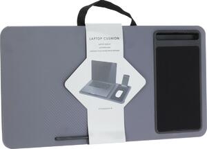Laptop asztal, szürke, 57,5 x 4 x 30,5 cm, MDF
