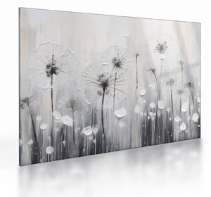 Üveg kép - Pitypang, festés (70x50 cm)