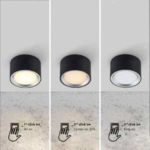 LED downlight Fallon 3-step-dim, fehér/acél