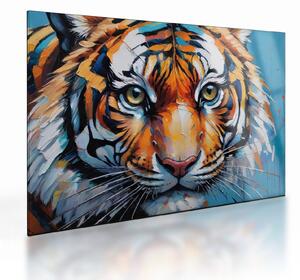 Üveg kép - Tigris látképe, festmény (70x50 cm)