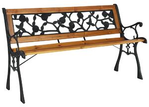 Kerti pad Faiza, fekete , 126 x 52 x 73 cm