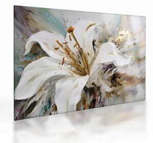Üveg kép - Absztrakció liliommal (70x50 cm)