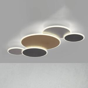 Q-Smart-Home Paul Neuhaus Q-Piato LED világítás 5 izzós, dimmelhető, Többszínű, Nappali / Étkező, fém, Modern