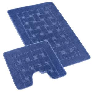 Bellatex Fürdőszoba szett Bany kivágással Téglalapkék, 60 x 100, 60 x 50 cm, 60 x 50 cm