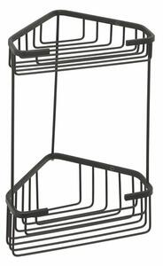 GEDY 2482-14 Smart kétszintes sarokpolc 20 x 32,5x 15,1 cm, fekete matt
