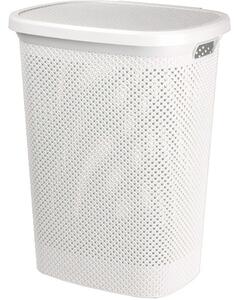 Szennyestartó kosár, 60 l, krémszínű