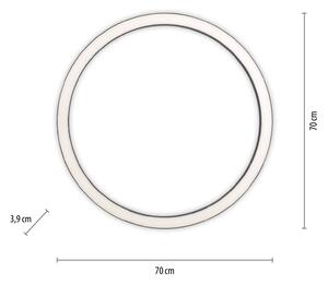 PURE LED mennyezeti lámpa Lines, Ø 70 cm, antracit, CCT, távirányító, dimmelhető, Fekete, Nappali / Étkező, Alumínium, Modern