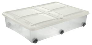 Tontarelli Tároló doboz fedéllel Stockbox 61 l ,átlátszó/fehér