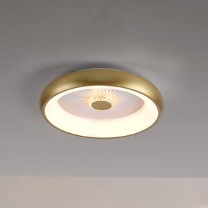 JUST LIGHT. GmbH Vertigo LED mennyezeti lámpa, CCT, Ø 46,5 cm, sárgaréz, dimmelhető, Sárgaréz / arany, Nappali / Étkező, fém, Modern
