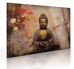 Üveg kép - Buddha, festészet (70x50 cm)