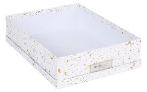 Oskar aranyszínű-fehér tárolódoboz - Bigso Box of Sweden