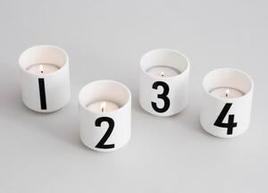 Porcelán gyertyatartó készlet 4 db-os Mini - Design Letters