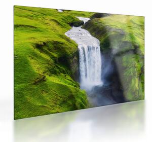 Üveg kép - Skogafoss vízesés (70x50 cm)