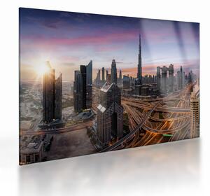 Üveg kép - Dubai panorámája (70x50 cm)