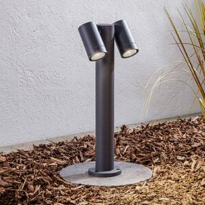 Prios Tulimar állólámpa, 45 cm, antracit, 2-lámpás, alumínium