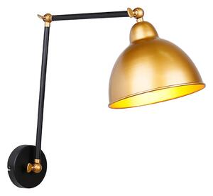 Fekete-aranyszínű fém fali lámpa Truck – Candellux Lighting