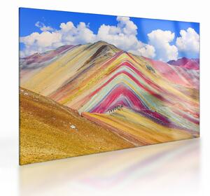 Üveg kép - Rainbow Mountain, Peru (70x50 cm)