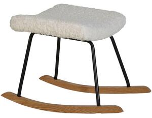 Fehér kárpitozott lábzsámoly Quax De Luxe 57 x 42 cm