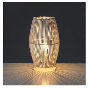 Fehér bambusz asztali lámpa bambusz búrával (magasság 29 cm) – Casa Selección