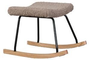 Világosbarna kárpitozott lábzsámoly Quax De Luxe 57 x 42 cm