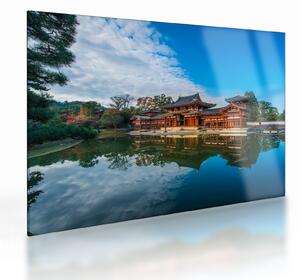 Üveg kép - Byodo-in templom, Japán (70x50 cm)
