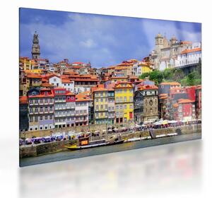 Üveg kép - Ribeira, Portugália (70x50 cm)
