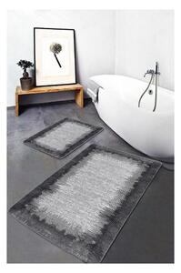 Fekete-szürke fürdőszobai kilépő szett 2 db-os 60x100 cm – Mila Home