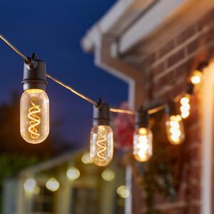 SMART GARDEN Vintage 365 LED fényfüzér, 8 izzós, üveg, IP44, Tiszta / átlátszó, Üveg