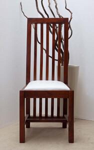 ZENO CAMBRIDGE koloniál kárpitozott szék, masszív akác, fehér