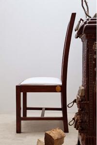 ZENO CAMBRIDGE koloniál kárpitozott szék, masszív akác, fehér