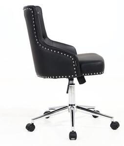 HR654CK Fekete modern műbőr szék krómozott lábbal