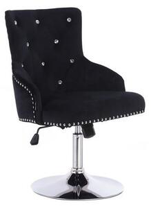 HR654CN Fekete modern velúr szék