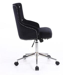 HR654CK Fekete modern velúr szék