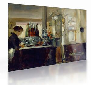 Üveg kép - Style of Edouard Manet, Bon Bock Cafe, reprodukciók (70x50 cm)