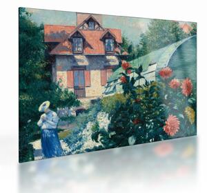 Üveg kép - Gustave Caillebotte, Dahlias, Garden at Petit Gennevilliers, reprodukciók (70x50 cm)