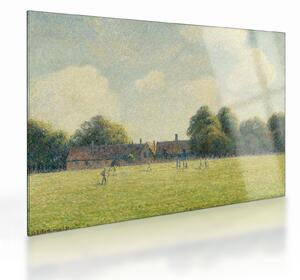 Üveg kép - Camille Pissarro, Hampton Court Green, reprodukciók (70x50 cm)