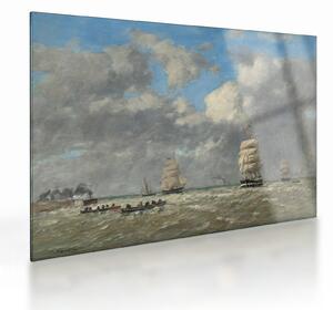 Üveg kép - Eugène Boudin, Le Havre, reprodukciók (70x50 cm)