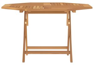 VidaXL összecsukható tömör tíkfa kerti asztal 110x110x75 cm