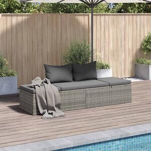 VidaXL szürke polyrattan kerti ágy 195 x 60 cm