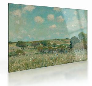 Üveg kép - Alfred Sisley, Meadow, reprodukciók (70x50 cm)