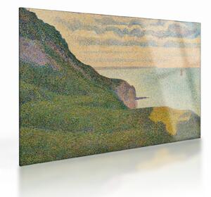 Üveg kép - Georges Seurat, Seascape at Port-en-Bessin, Normandy, reprodukciók (70x50 cm)
