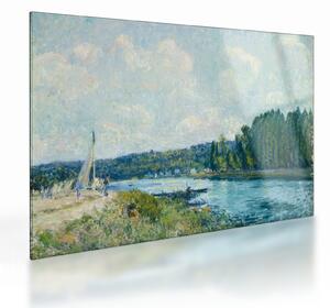 Üveg kép - Alfred Sisley, The Banks of the Oise, reprodukciók (70x50 cm)