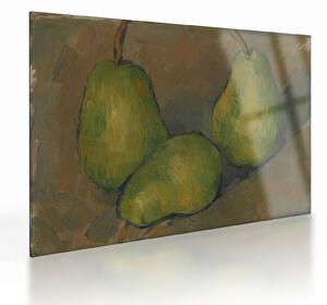 Üveg kép - Paul Cézanne, Three Pears, reprodukciók (70x50 cm)