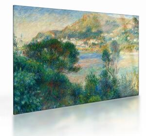 Üveg kép - Auguste Renoir, View of Monte Carlo from Cap Martin, reprodukciók (70x50 cm)