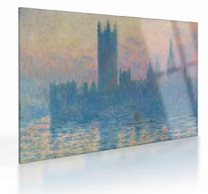 Üveg kép - Claude Monet, The Houses of Parliament, Sunset, reprodukciók (70x50 cm)